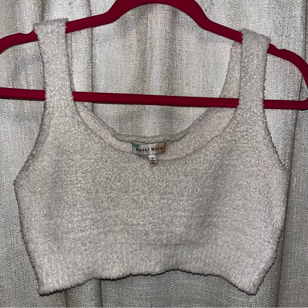 Hazel Moon | white crop tank